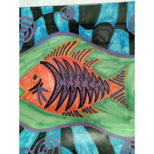 Colorful fish Serving Dish